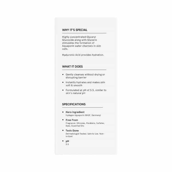 Minimalist Aquaporin Booster 5% Cleanser 100 Ml