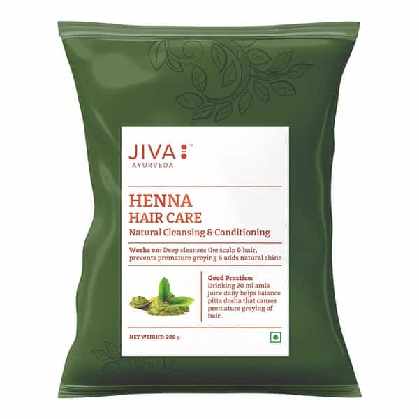Jiva Henna Hair Care Powder 200G & Henna Shampoo 200Ml - (Combo Set Of 2)