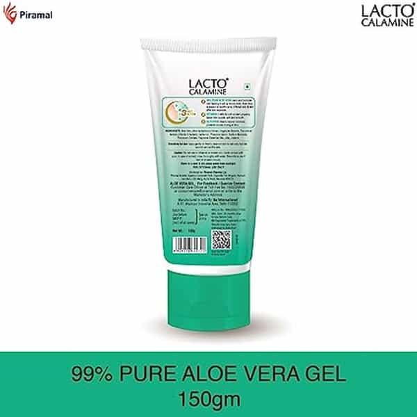 Lacto Calamine Aloe Vera Gel With 99% Pure Natural Aloe Vera, Vitamin E And Glycerin, 150G X 3 Packs