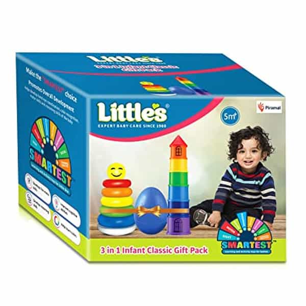 Littles 3 In 1 Infant Classic Gift Pack I Activity & Learning Toys For Babies | 5 Months+