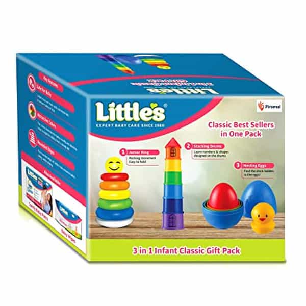 Littles 3 In 1 Infant Classic Gift Pack I Activity & Learning Toys For Babies | 5 Months+