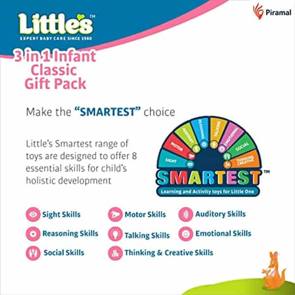 Littles 3 In 1 Infant Classic Gift Pack I Activity & Learning Toys For Babies | 5 Months+