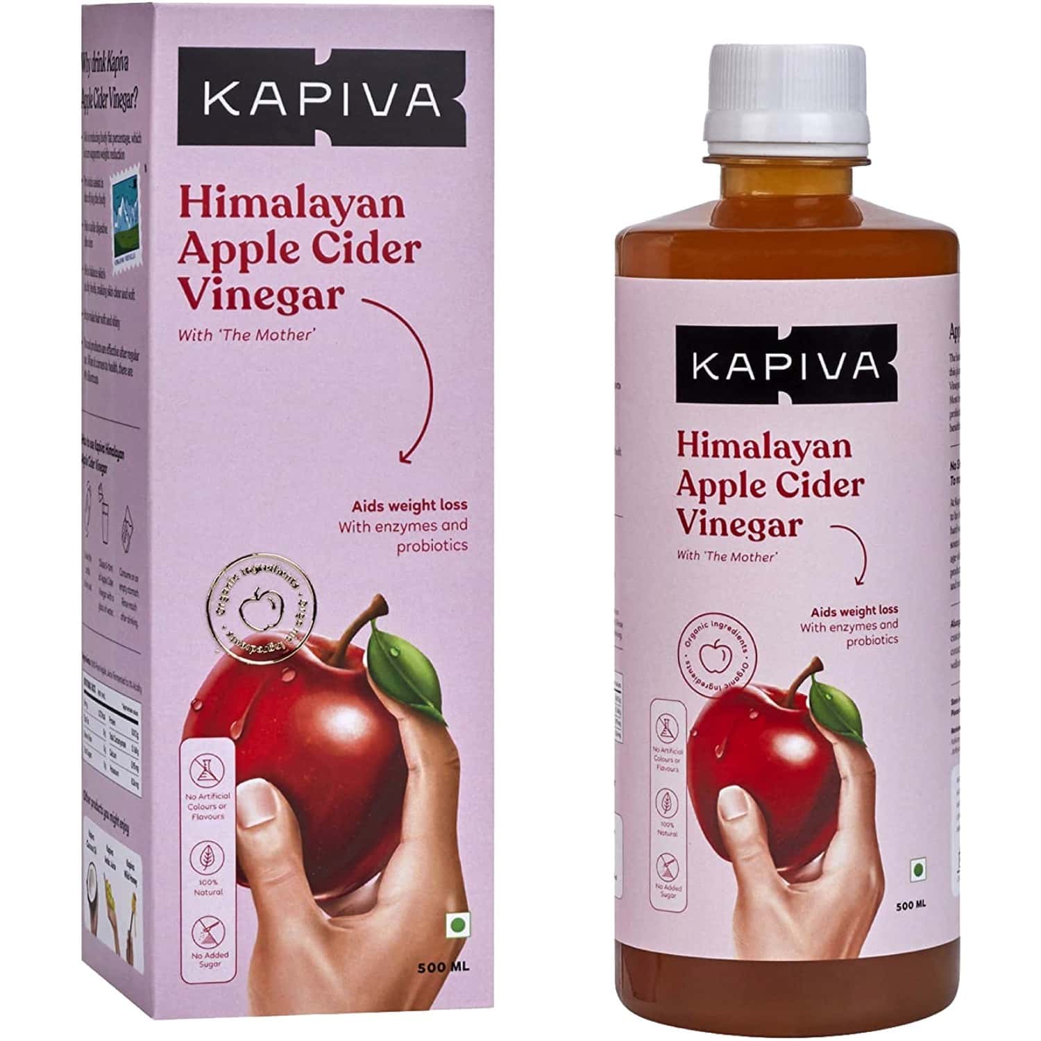 Buy KAPIVA ORGANIC APPLE CIDER VINEGAR WITH THE MOTHER 500ML Online