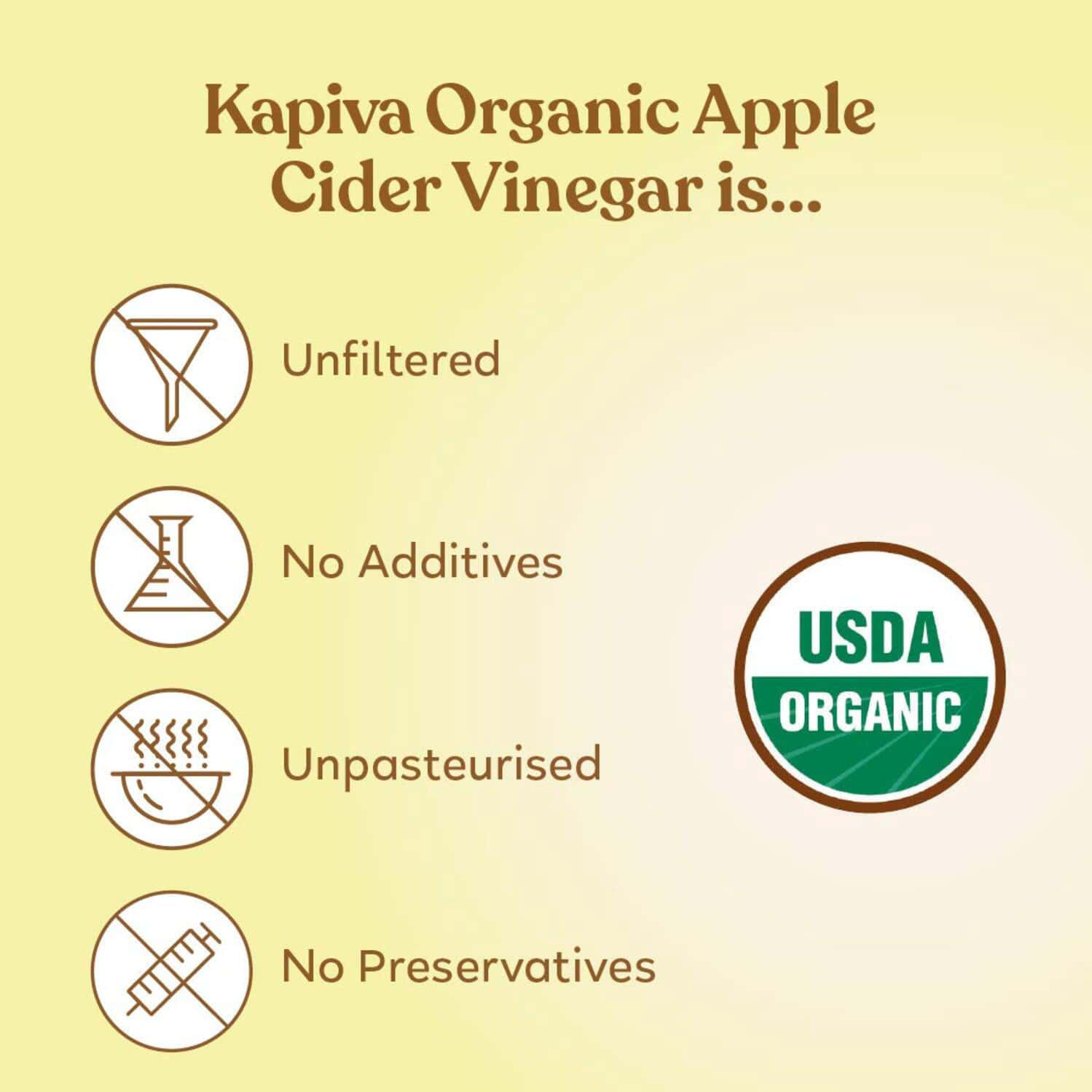 Buy KAPIVA ORGANIC APPLE CIDER VINEGAR WITH THE MOTHER 500ML Online