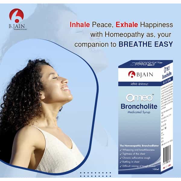 Bjain Omeo Broncholite Medicated Syrup For Respiratory Support - 200Ml