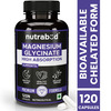 Nutrabud Magnesium Glycinate 550mg | High Absorption | 120 Veg Capsules