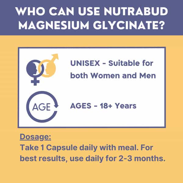 Nutrabud Magnesium Glycinate 550Mg | High Absorption | 120 Veg Capsules