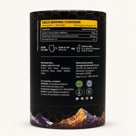 Herbs O' Shrubs Shilajit Gold Kicks | Ayurvedic Men Wellness Supplement | 30 Sticks