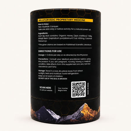 Herbs O' Shrubs Shilajit Gold Kicks | Ayurvedic Men Wellness Supplement | 30 Sticks