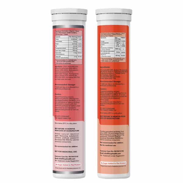 Fixuphealth Applecider Vinegar With Vitamin B6 B12 15 Tab & Natural Amla Vitamin C Zinc 20 Tab Combo