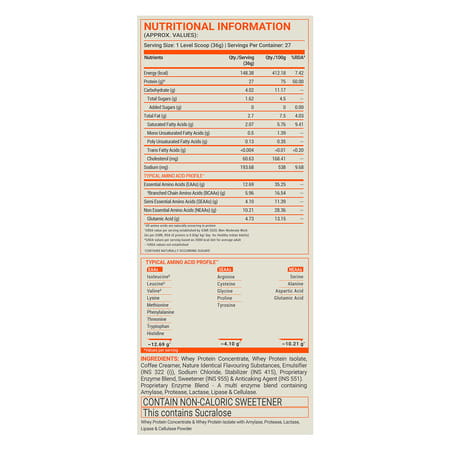 Fuel One Whey Max | Whey Protein Concentrate | Whey Protein Isolate | 27g Protein (Vanilla | 1kg)