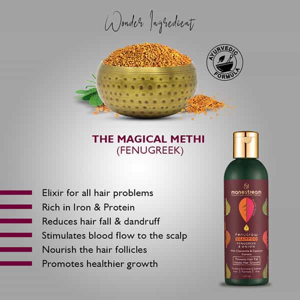 Manestream Fenugrow Ayurvedic Fenugreek And Onion Shampoo (100 Ml)
