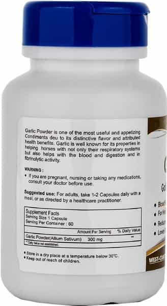 Healthvit Garlin Garlic Powder 300 Mg For Cholesterol -60 Capsules