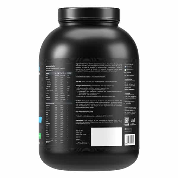 Nutrabay Bioabsorb Whey Protein Powder | Prodifi Blend | 26G Per Scoop | Dark Chocolate - 2Kg