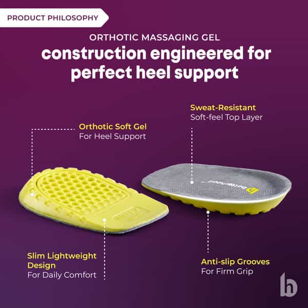 Betterhood Shock Absorb All-Day Comfort Ergonomic Orthotic Gel Heel Pads (5-8 Uk)