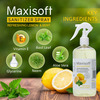 Maxisoft Refreshing Lemon & Mint Sanitizer Spray | Aloe Vera Neem & Vitamin E (500 Ml Pack Of 2)