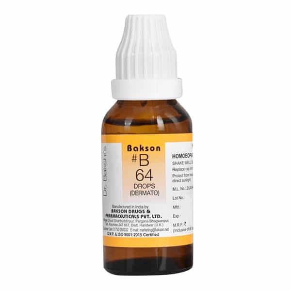 Dr Bakshi's Bakson Homoeopathy B64 Dermato Drops 30 Ml