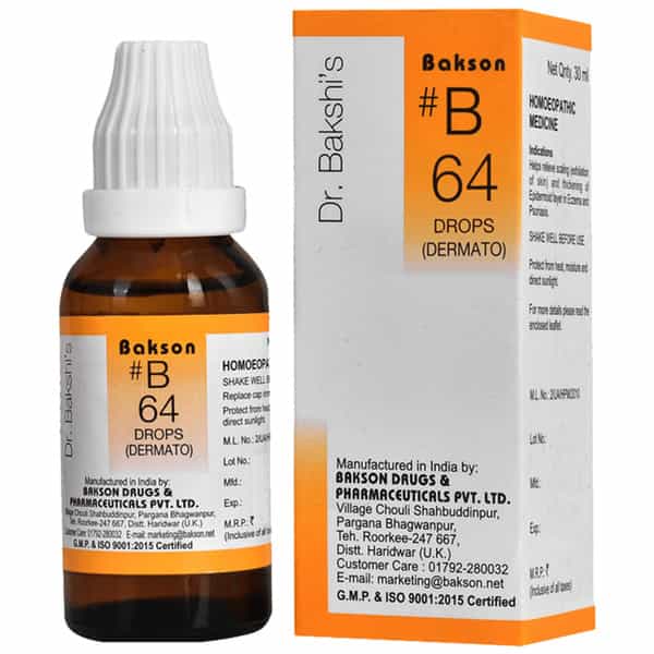 Dr Bakshi's Bakson Homoeopathy B64 Dermato Drops 30 Ml