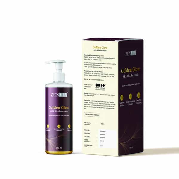 Zenvia Golden Glow Aha Bha Face Wash 100 Ml