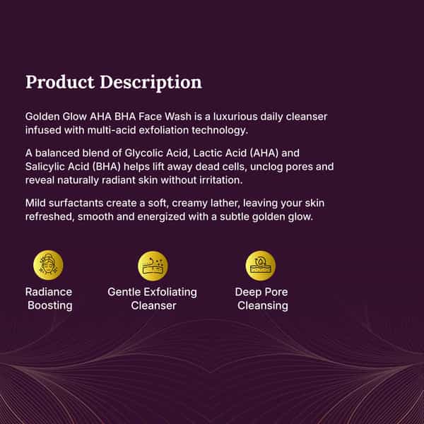 Zenvia Golden Glow Aha Bha Face Wash 100 Ml