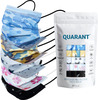 Quarant 4 Ply Designer Protective Surgical Face Mask With Nose Pin Mixed Combo - Pack Of 50