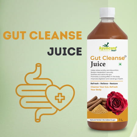 Ayumcure Gut Cleanse Juice | Natural Herbal Formula For Digestion & Gut Health | 1ltr