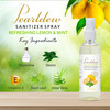 Pearldew Sanitizer Spray (Lemon & Mint) 120 Ml | Aloe & Neem | Paraben Free (Pack Of 12)