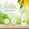 Pearldew Sanitizer Spray (Lemon & Mint) 120 Ml | Aloe & Neem | Paraben Free (Pack Of 12)