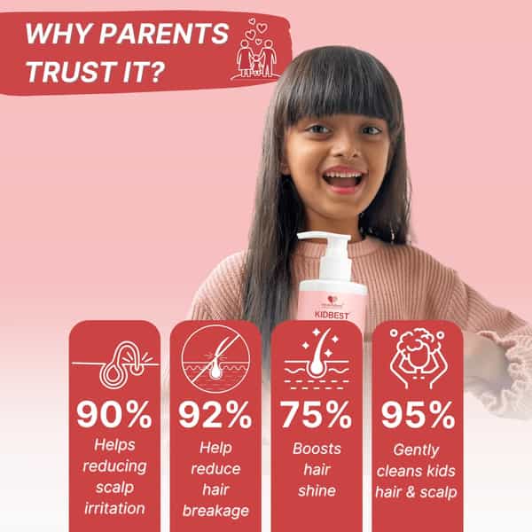 Healthbest Gentle Cleansing Strawberry Shampoo For Kids Tear-Free | Paraben-Free | Sls-Free - 200 Ml