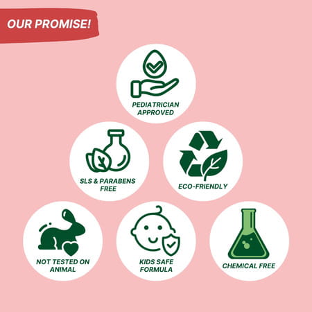 Healthbest Gentle Cleansing Strawberry Shampoo For Kids Tear-Free | Paraben-Free | Sls-Free - 200 Ml