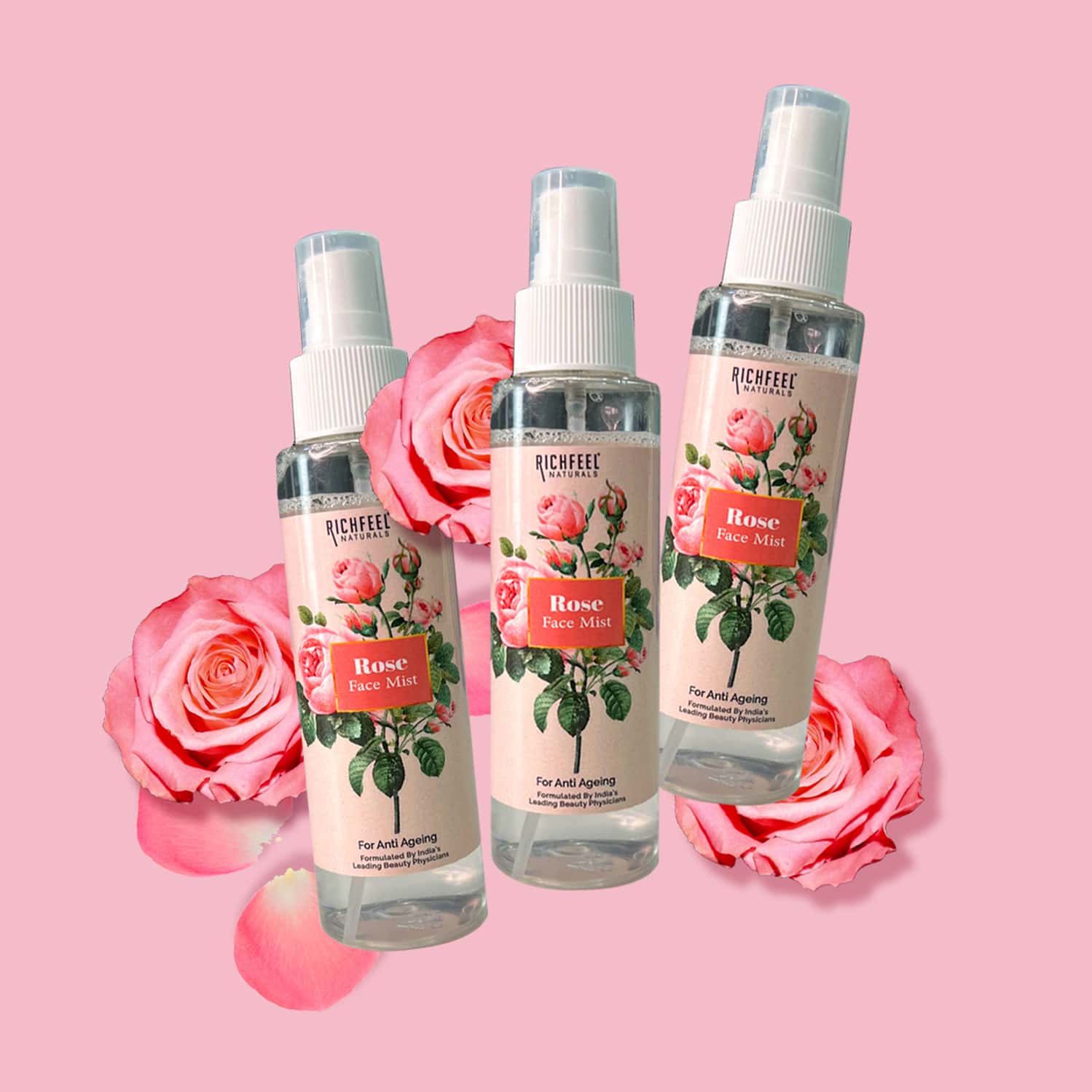 Pure Rose Face Mist 100 Ml Pack Of 3