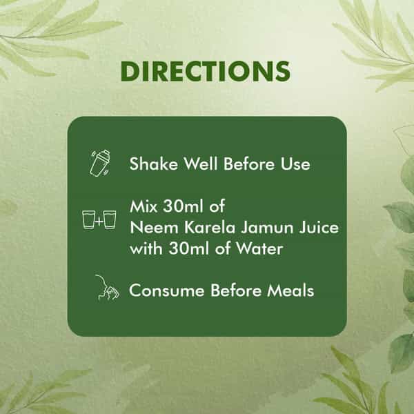 Baidyanath Ayurved Neem Karela Jamun Juice 1L | Diabetic & Skin Care
