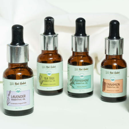 Nat Habit Tea Tree Essential Oil For Acne & Pimples | Blemishes Flakes | Undiluted 100% Pure - 15ml