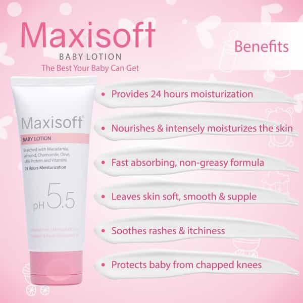 Maxisoft Baby Lotion | Ph 5.5 | Tube | 100 Ml | Pack Of 3