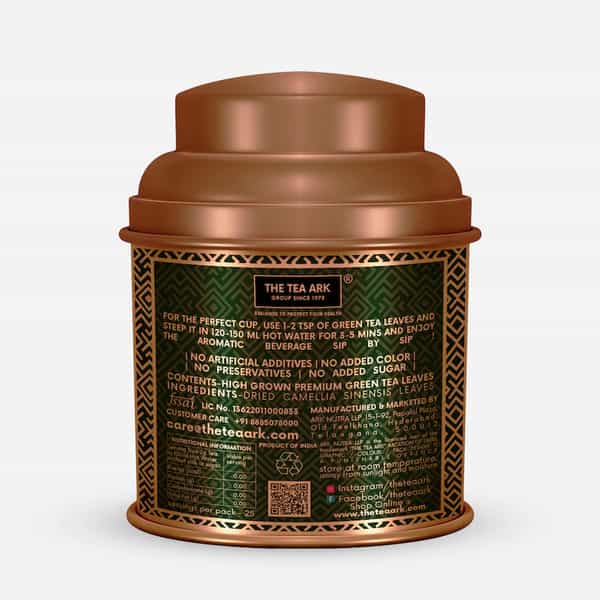 The Tea Ark Delight Tea Gift Box | Orthodox Black Tea & High Grown Long Leaf Green Tea (50G X2 Tins)