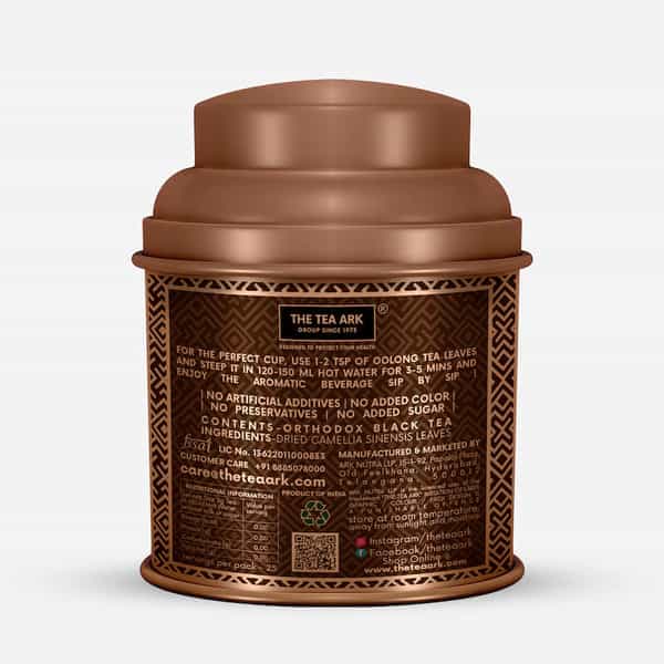 The Tea Ark Delight Tea Gift Box | Orthodox Black Tea & High Grown Long Leaf Green Tea (50G X2 Tins)