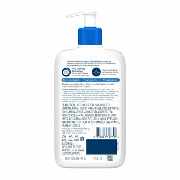 Cerave Moisturising Lotion For Normal To Dry Skin 473 Ml