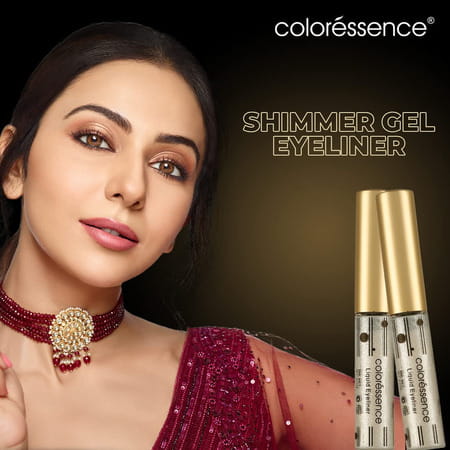Coloressence Shimmer Gel Eyeliner Pearl Pigment Micro Shimmer Glitter Waterproof Formula, Silver 6gm
