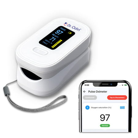 Dr. Odin Opo103bt Fingertip Pulse Oximeter| Spo? And Pulse Rate Monitor| Smart App (White)