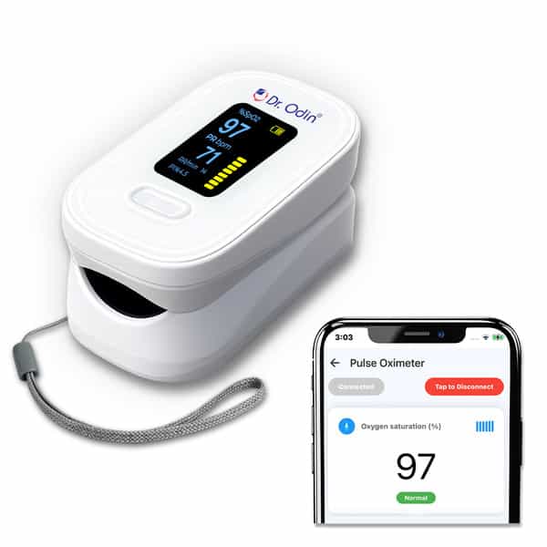 Dr. Odin Opo103bt Fingertip Pulse Oximeter| Spo? And Pulse Rate Monitor| Smart App (White)