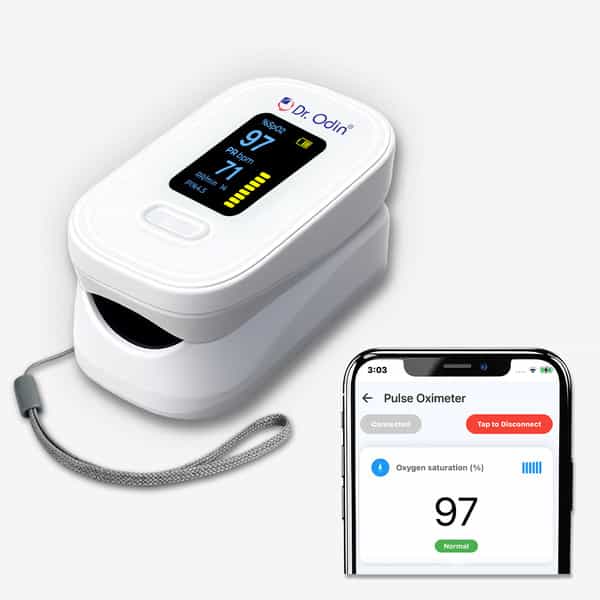 Dr. Odin Opo103bt Fingertip Pulse Oximeter| Spo? And Pulse Rate Monitor| Smart App (White)
