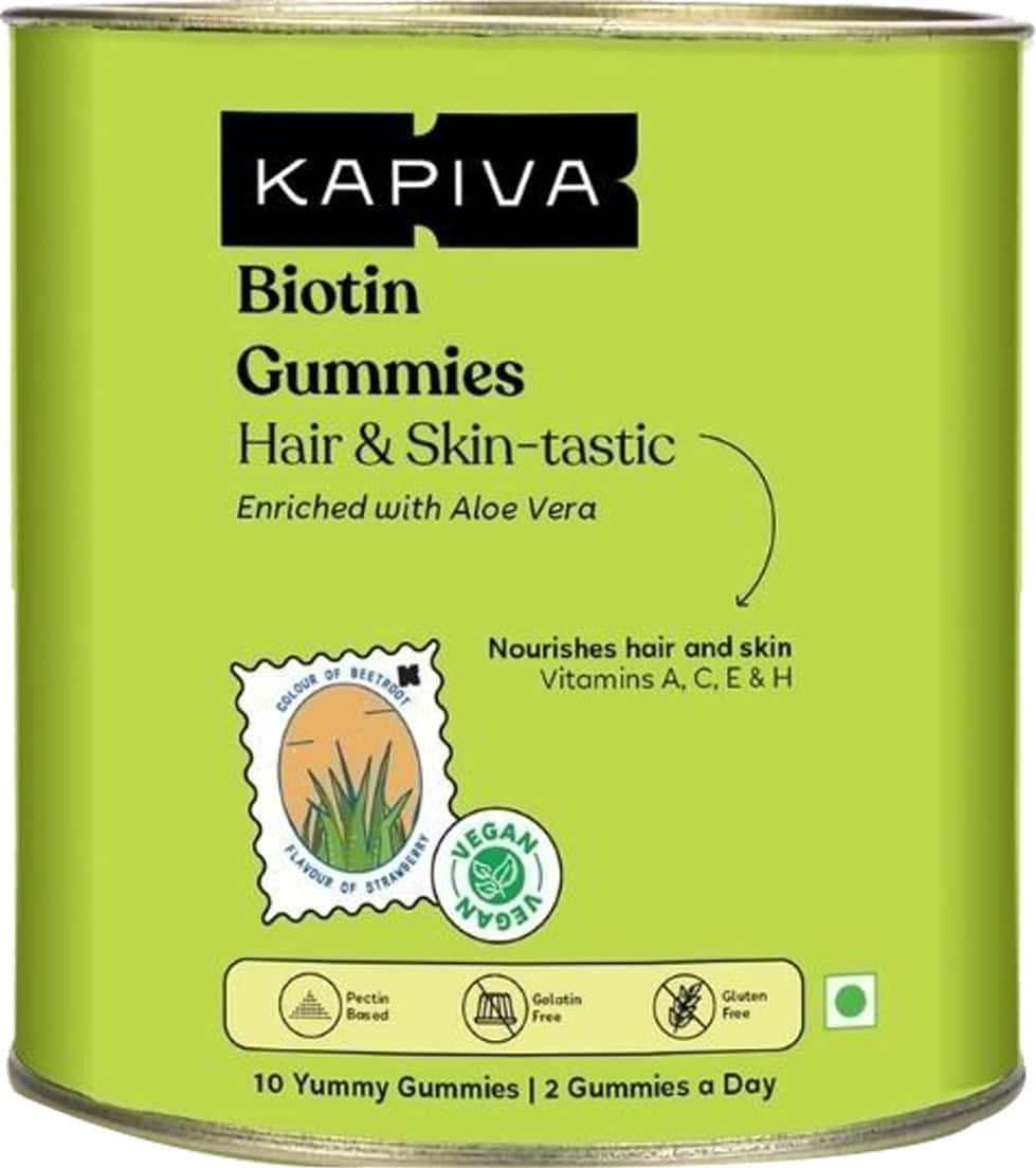 Kapiva Biotin With Aloe Vera Gummies - 10 Gummies