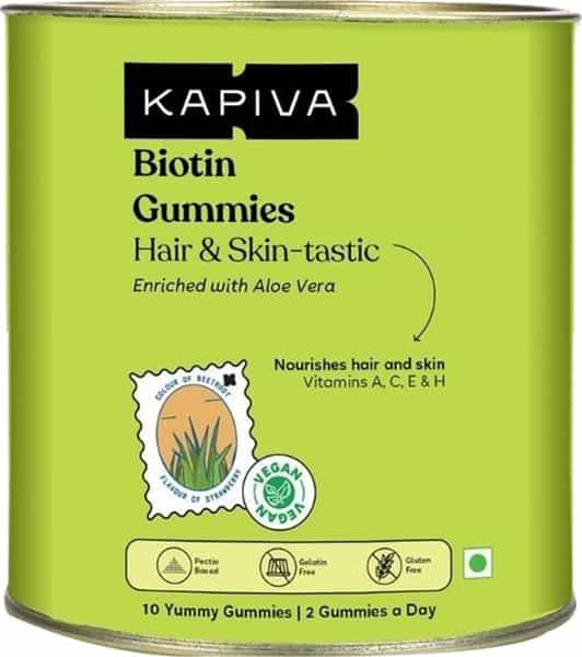 Kapiva Biotin With Aloe Vera Gummies - 10 Gummies