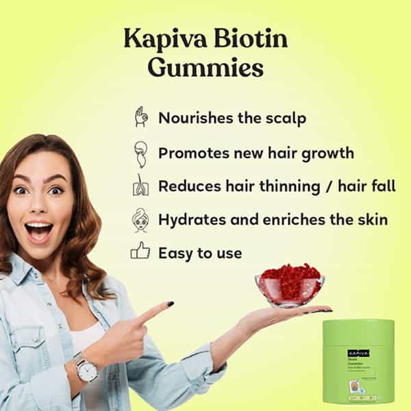 Kapiva Biotin With Aloe Vera Gummies - 10 Gummies