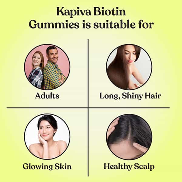 Kapiva Biotin With Aloe Vera Gummies - 10 Gummies