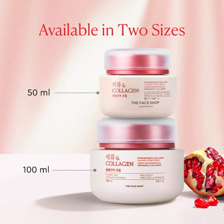 The Face Shop Pomegranate & Collagen Korean Beauty Moisturizer Anti Aging Day & Night Cream - 100Ml