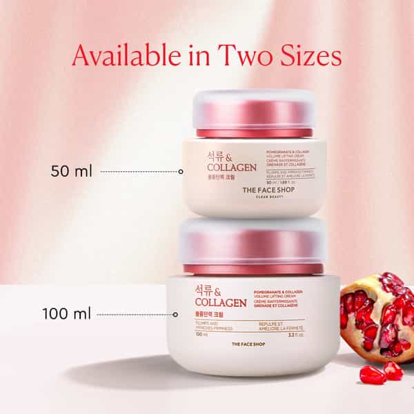 The Face Shop Pomegranate & Collagen Korean Beauty Moisturizer Anti Aging Day & Night Cream - 100Ml