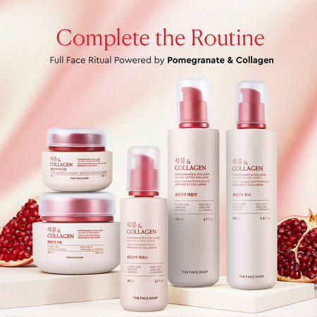 The Face Shop Pomegranate & Collagen Korean Beauty Moisturizer Anti Aging Day & Night Cream - 100Ml