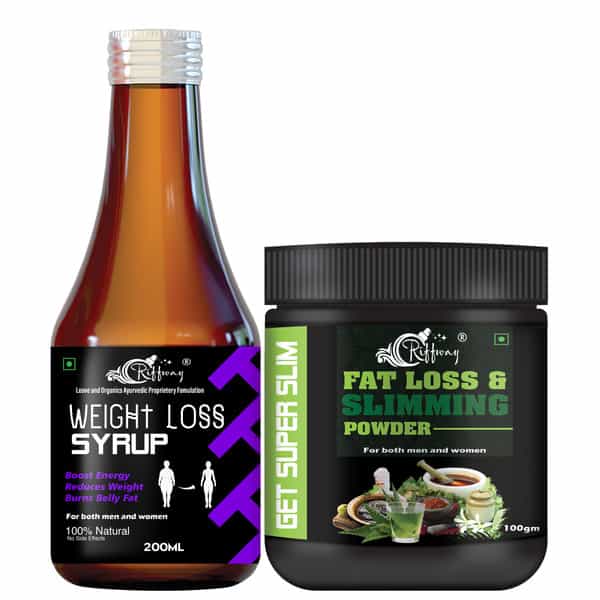 Weight Loss Syrup & Fat Loss & Slimmimg Powder - 100% Ayurvedic (200Ml+100Gm)