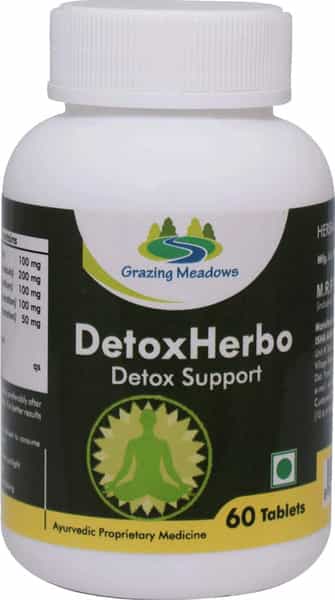 Grazing Meadows Detoxherbo 60 Tablets Ayurvedic Natural Supplement For Colon Cleansing (Pack Of 2)